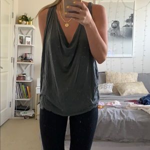 Gray Cowl neck tank